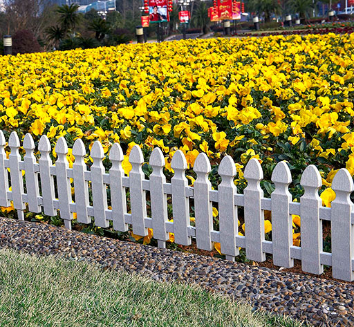 Cheap decorative plastic picket fences for garden